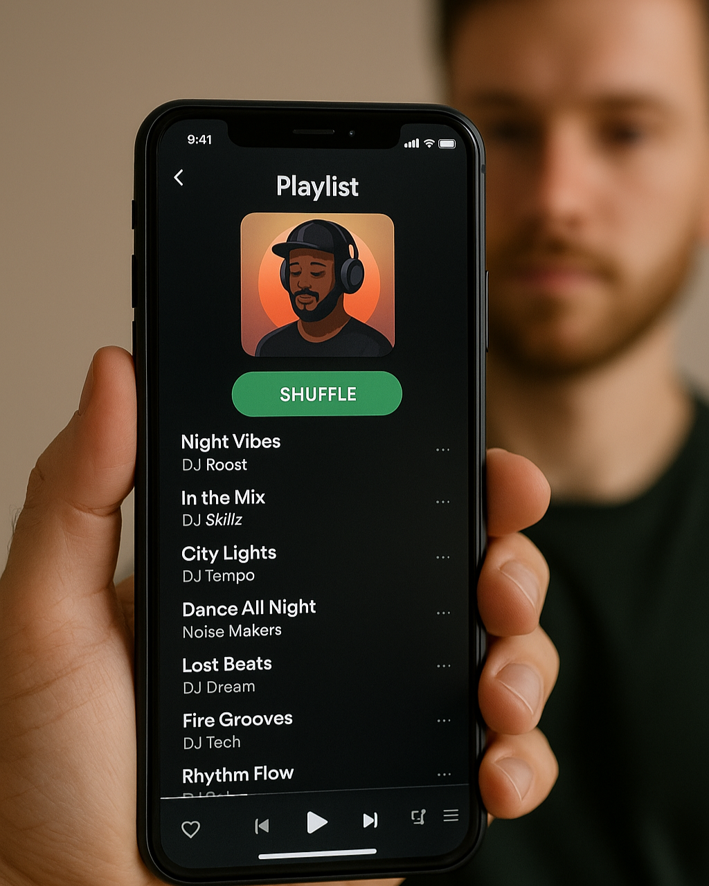 Example Space with playlists